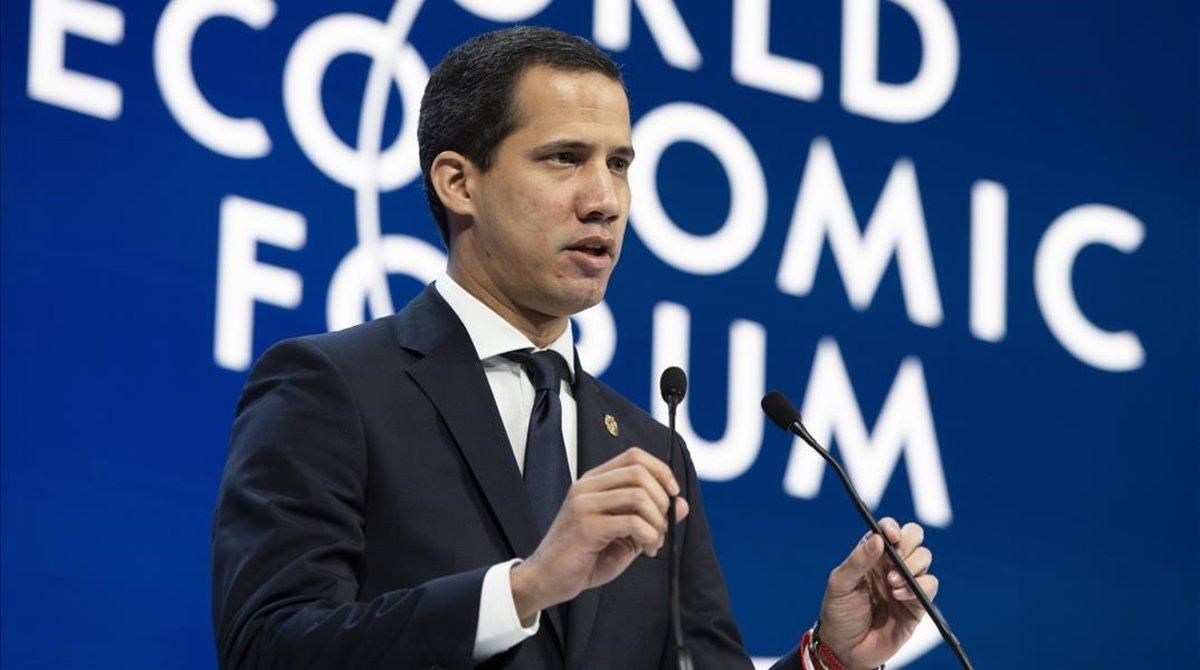 Juan Guaidó, el jueves, en el foro económico de Davos (Suiza). Juan Guaidó, el jueves, en el foro económico de Davos (Suiza).