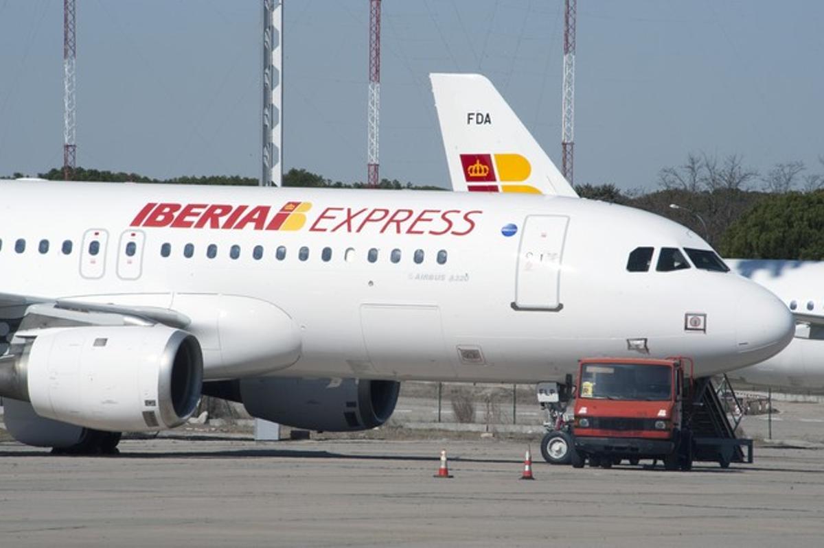 Avión de Iberia Express, en Barajas.