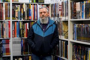 El dibujante Max, este miércoles en la librería Generación X de Madrid.