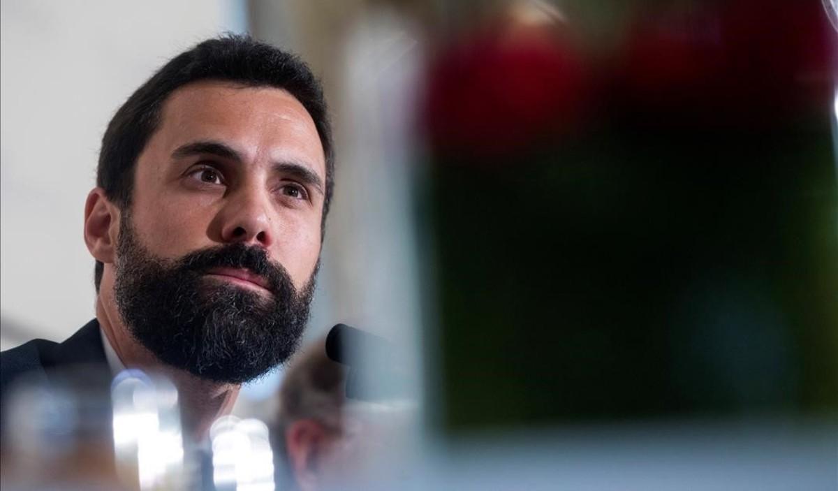 El presidente del Parlament, Roger Torrent, el pasado septiembre, en Barcelona. El presidente del Parlament, Roger Torrent, el pasado septiembre, en Barcelona.