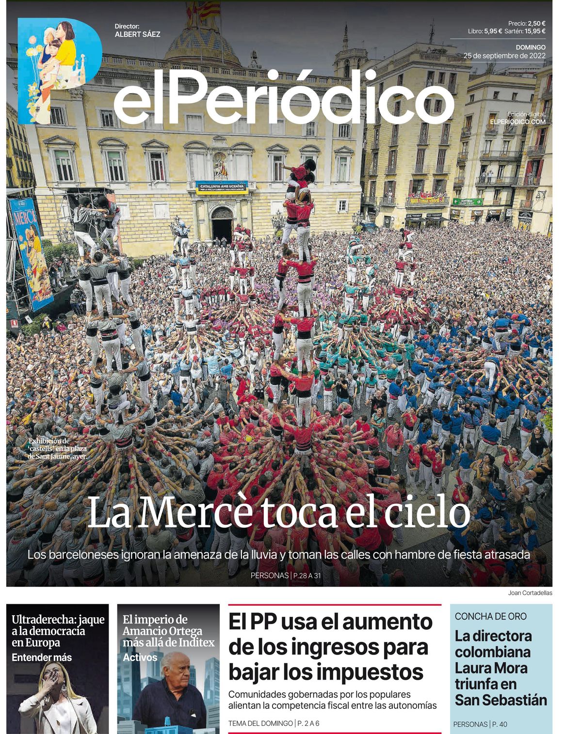Portada del domingo 25 de septiembre de 2022 Portada del domingo 25 de septiembre de 2022