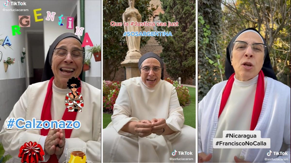 La monja de TikTok que "banca" al Papa Francisco y atiza a los políticos "calzonazos"