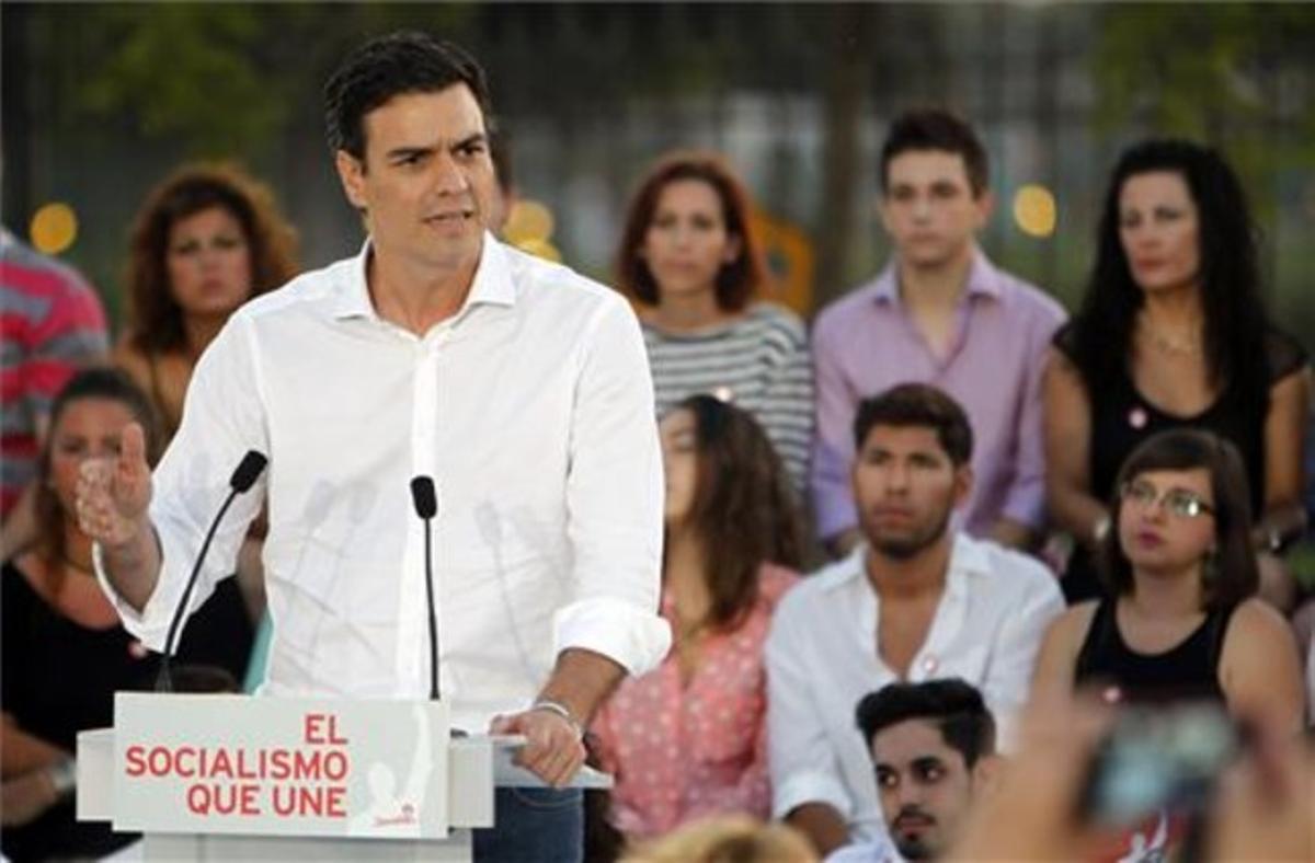 alto Absay Hábil Rubalcaba: "A Sánchez le cabe el orgullo de ser el primer secretario  general elegido por los militantes"
