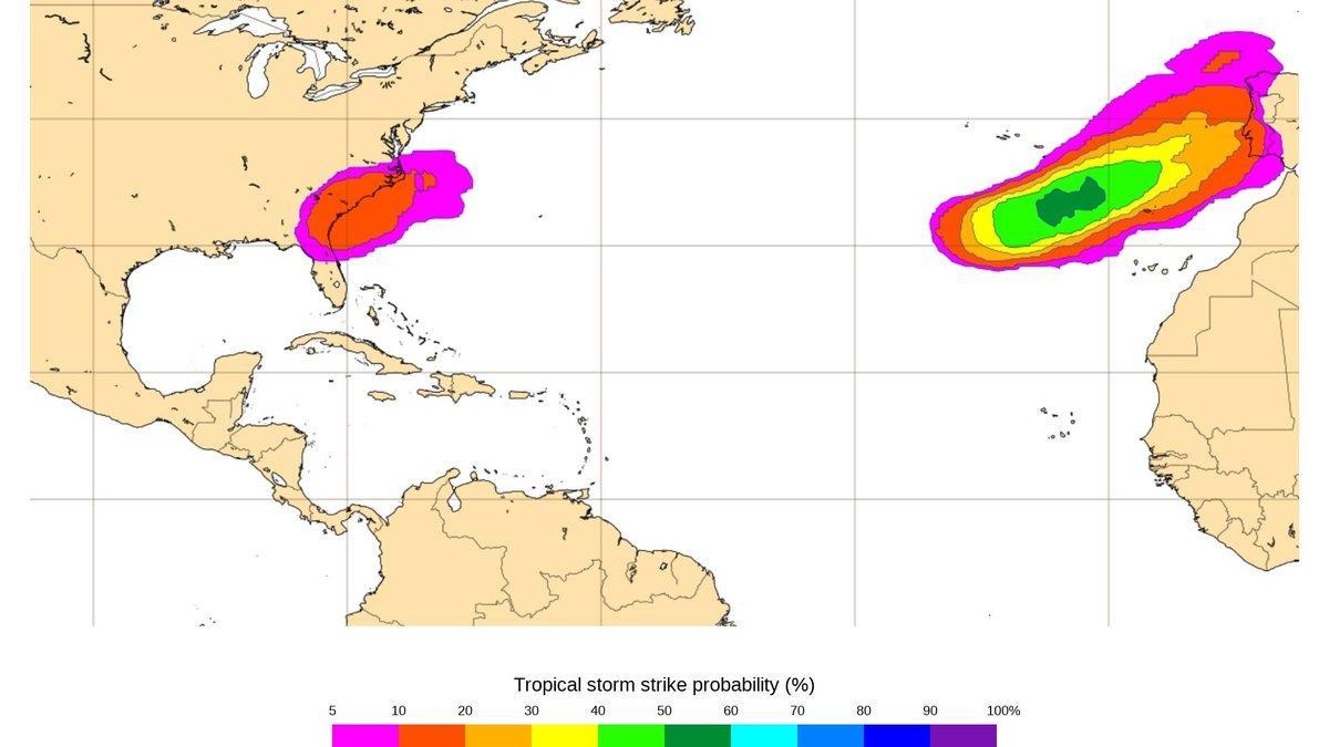 La tempesta tropical Theta s'aproxima a la Península i les Canàries