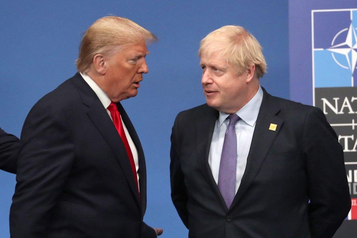 Boris Johnson, junto a Donald Trump, en la cumbre de la OTAN, el pasado 4 de diciembre. Boris Johnson, junto a Donald Trump, en la cumbre de la OTAN, el pasado 4 de diciembre.