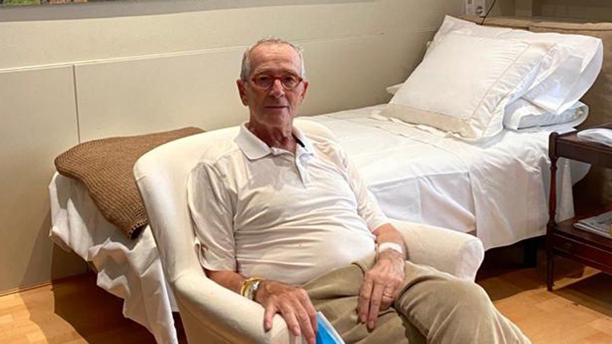 Xavier Trias, en su casa, este martes. Xavier Trias, en su casa, este martes.