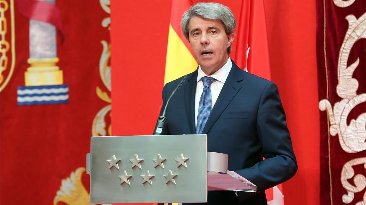 Ángel Garrido, en la toma de posesión como Presidente de la Comunidad. Ángel Garrido, en la toma de posesión como Presidente de la Comunidad.