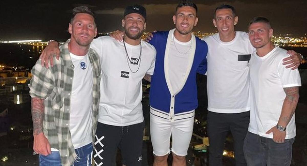 Messi, con Neymar, Paredes, Di María y Verratti, esta semana. Messi, con Neymar, Paredes, Di María y Verratti, esta semana.