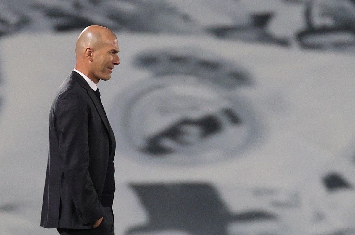 El técnico Zinedine Zidane durante el último partido del Real Madrid. El técnico Zinedine Zidane durante el último partido del Real Madrid.