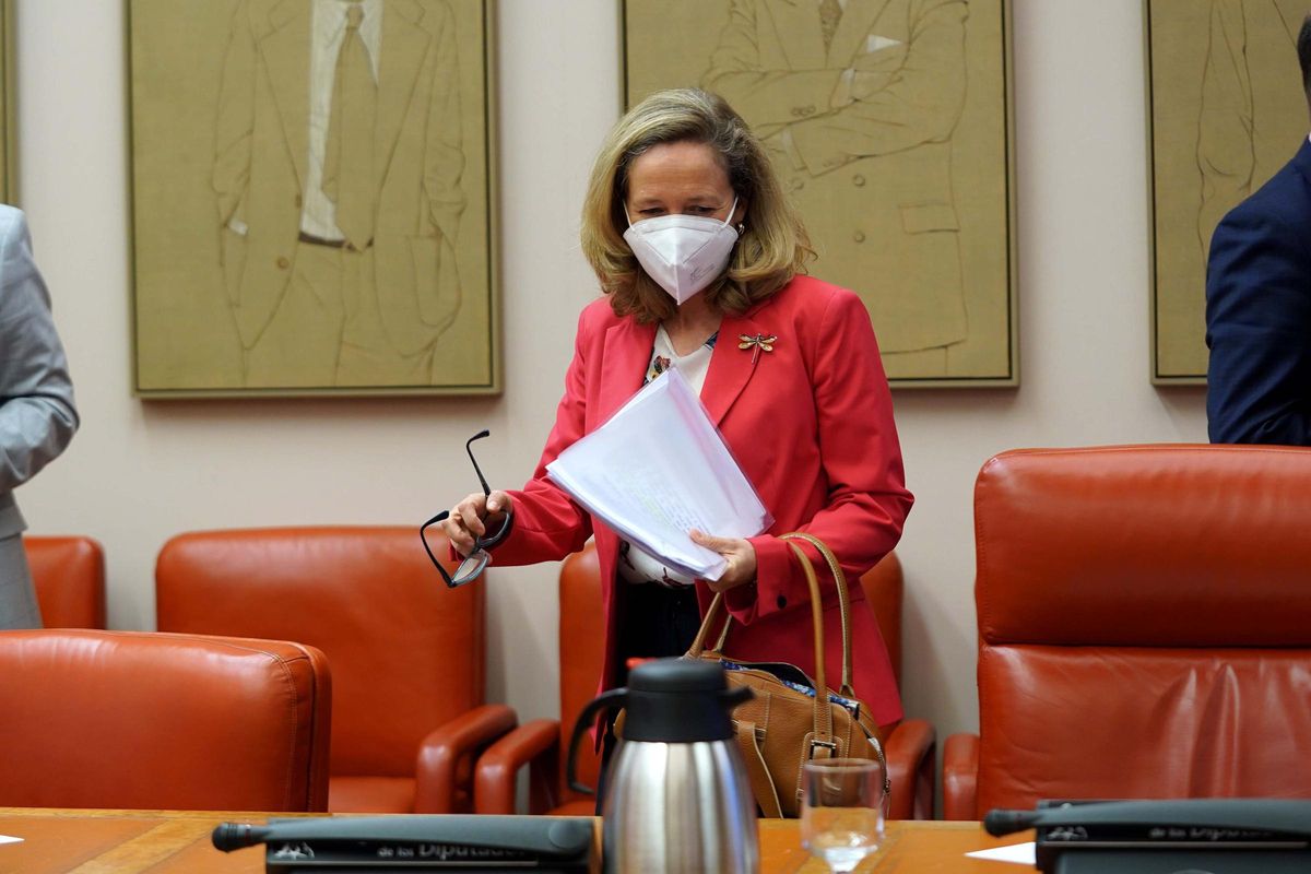La ministra de Asuntos Económicos y Transformación Digital, Nadia Calviño, en una comparecencia en el Congreso. La ministra de Asuntos Económicos y Transformación Digital, Nadia Calviño, en una comparecencia en el Congreso.