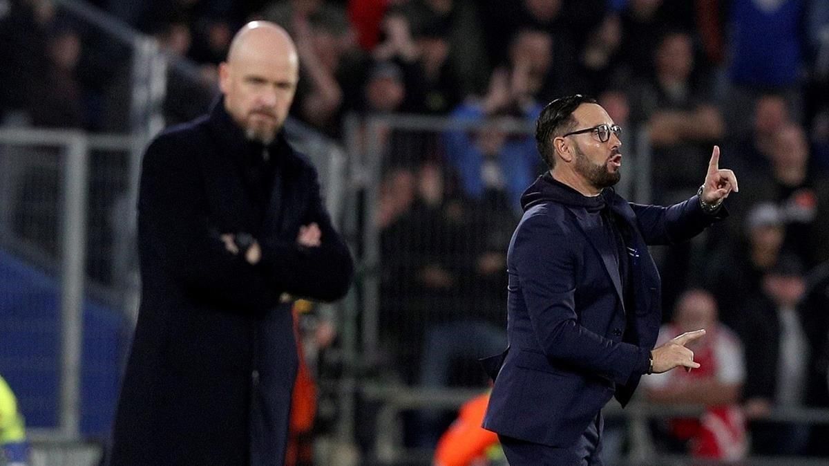 Jose Bordalás, técnico del Getafe, en el partido ante el Ajax. Jose Bordalás, técnico del Getafe, en el partido ante el Ajax.