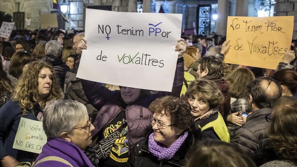 Concentración en València, el pasado enero. Concentración en València, el pasado enero.