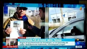 El supuesto afectado, en el momento en que critica a Pedro Sánchez en Hablando Claro. 
