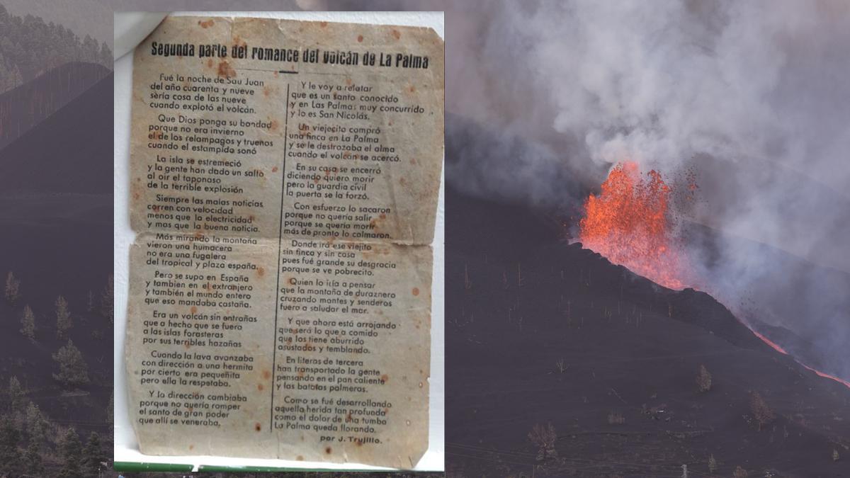 Romances al salir de misa: así se informó del volcán de La Palma en 1949
