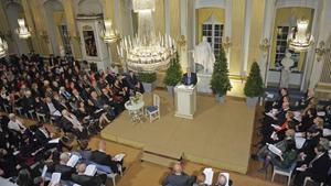 Lectura del Nobel de Literatura en la Academia Sueca.