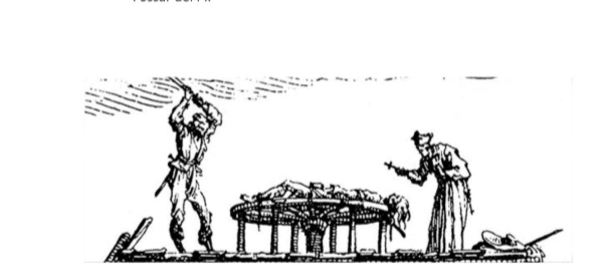 Un condenado es azotado en presencia de un capellán, como ocurrió, por ejemplo, el 2 de septiembre del 1501. Un condenado es azotado en presencia de un capellán, como ocurrió, por ejemplo, el 2 de septiembre del 1501.