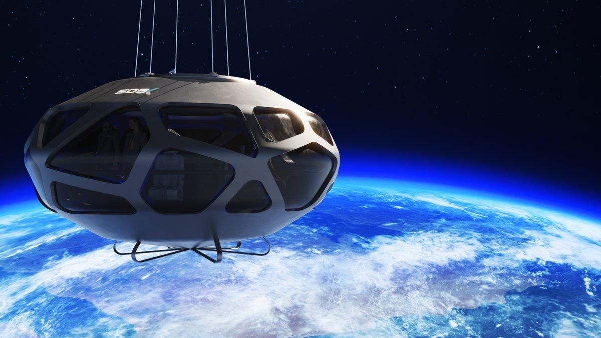 Imagen de la cápsula que transportará a los pasajeros al espacio Imagen de la cápsula que transportará a los pasajeros al espacio