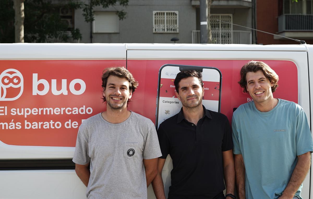 Los fundadores de Buo, Borja Solé (co-CEO), Ruben Vilar (CTO) y Carlos Costa (Co-CEO).