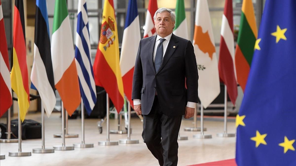 El presidente del Parlamento Europeo, Antonio Tajani, en Bruselas.