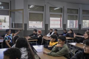 Aula de un instituto público en Badalona, el pasado mes de noviembre.
