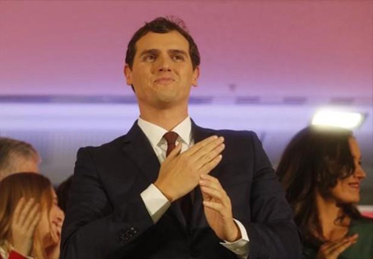 Albert Rivera, ensu comparecencia de anoche en Madrid. Albert Rivera, ensu comparecencia de anoche en Madrid.