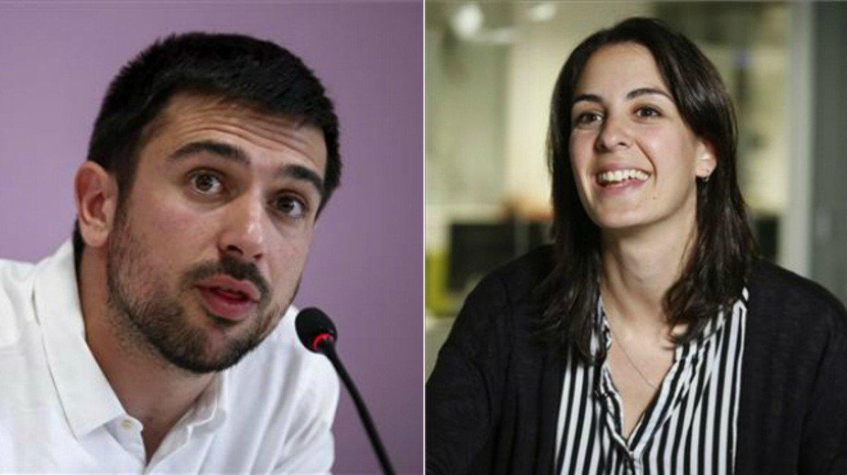 Ramón Espinar y Rita Maestre, candidatos a las primarias a la dirección de Podemos en la Comunidad de Madrid.