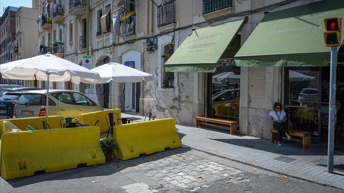 Una terraza en la calzada de Pere IV de Barcelona. Una terraza en la calzada de Pere IV de Barcelona.