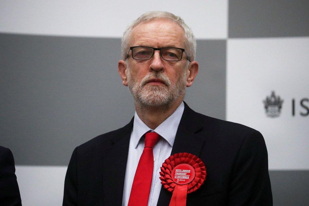 Jeremy Corbyn, tras conocer el alcance de la derrota. Jeremy Corbyn, tras conocer el alcance de la derrota.