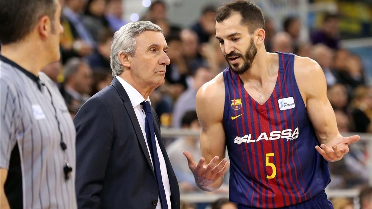 Svetislav Pesic y Pau Ribas. Svetislav Pesic y Pau Ribas.