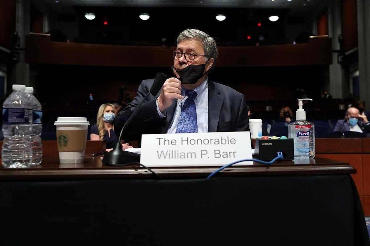 William Barr, fiscal general de EEUU, durante su comparecencia en el Congreso. William Barr, fiscal general de EEUU, durante su comparecencia en el Congreso.