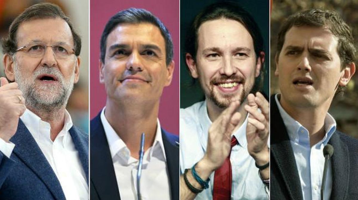 Mariano Rajoy, Pedro Sánchez, Pablo Iglesias y Albert Rivera. Mariano Rajoy, Pedro Sánchez, Pablo Iglesias y Albert Rivera.