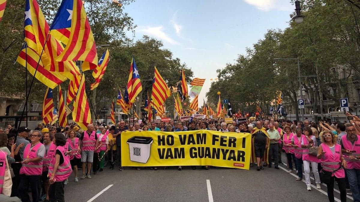 Manifestación de la ANC, en Barcelona. Manifestación de la ANC, en Barcelona.