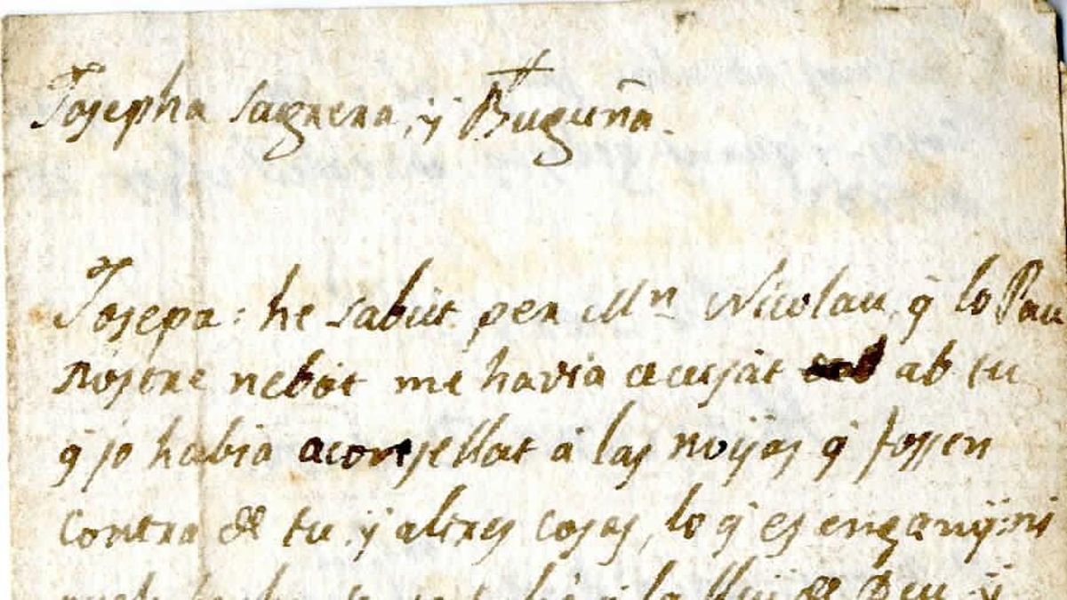 Carta enviada a Sabadell en 1803. Carta enviada a Sabadell en 1803.