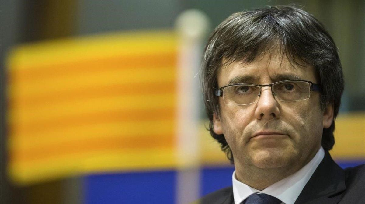 Puigdemont, durante su comparecencia en el Parlamento Europeo. Puigdemont, durante su comparecencia en el Parlamento Europeo.