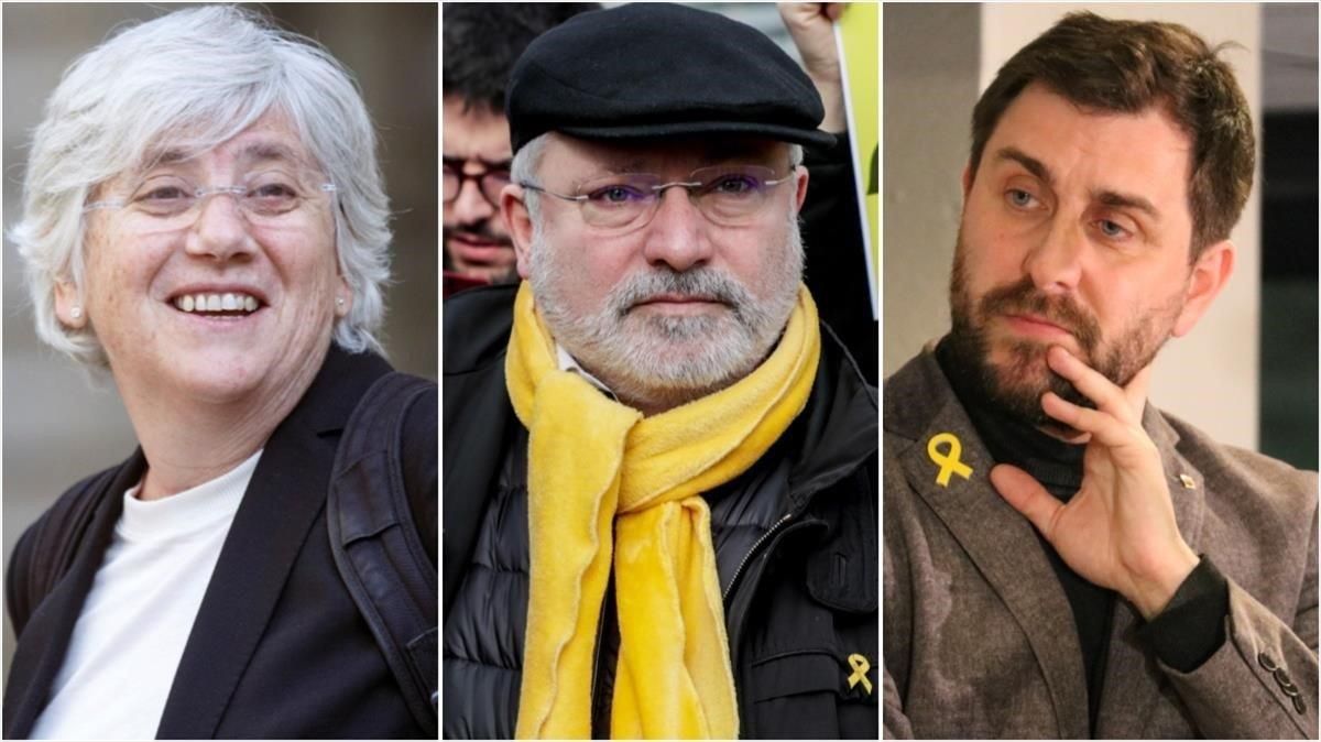 Los exconsellers del Govern de Carles Puigdemont Clara Ponsatí, Lluís Puig y Toni Comín Los exconsellers del Govern de Carles Puigdemont Clara Ponsatí, Lluís Puig y Toni Comín