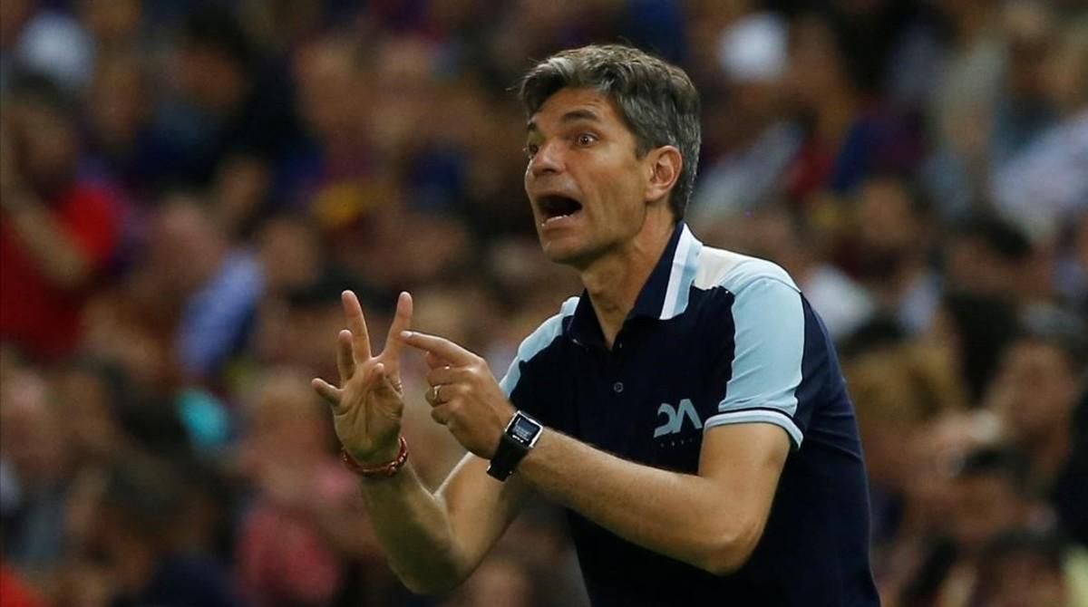 El entrenador Mauricio Pellegrino. El entrenador Mauricio Pellegrino.