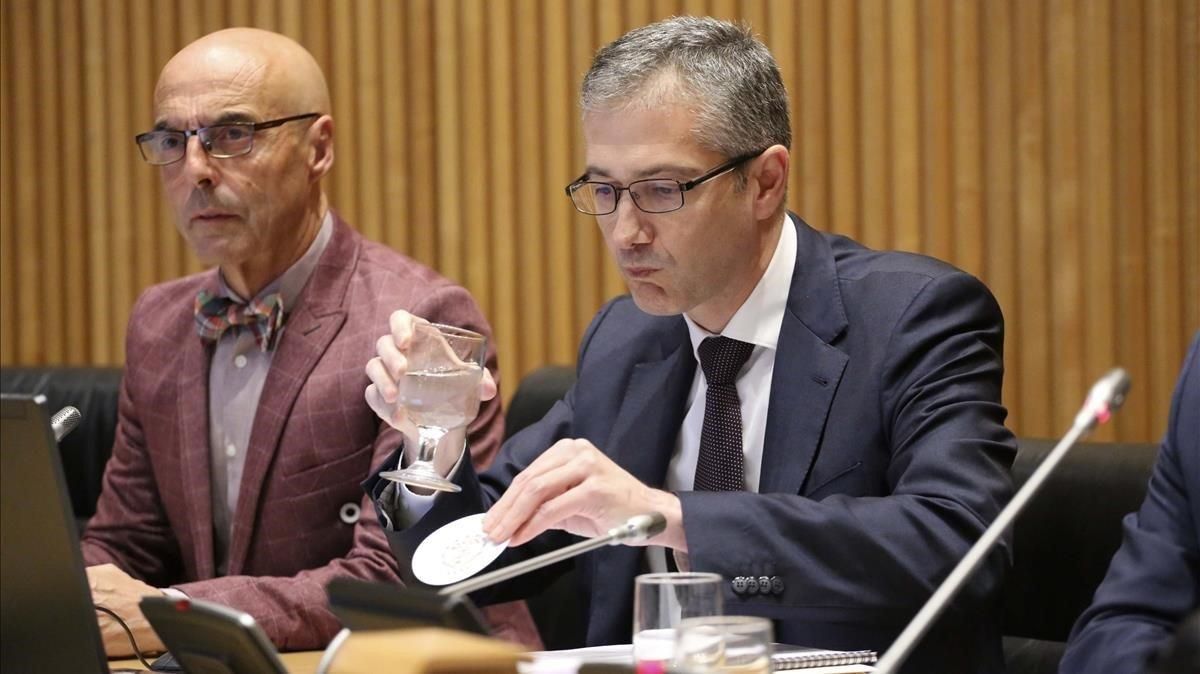 El gobernador del Banco de España, Pablo Hernández de Cos, en la Comisión de Presupuestos del Congreso de los Diputados. El gobernador del Banco de España, Pablo Hernández de Cos, en la Comisión de Presupuestos del Congreso de los Diputados.