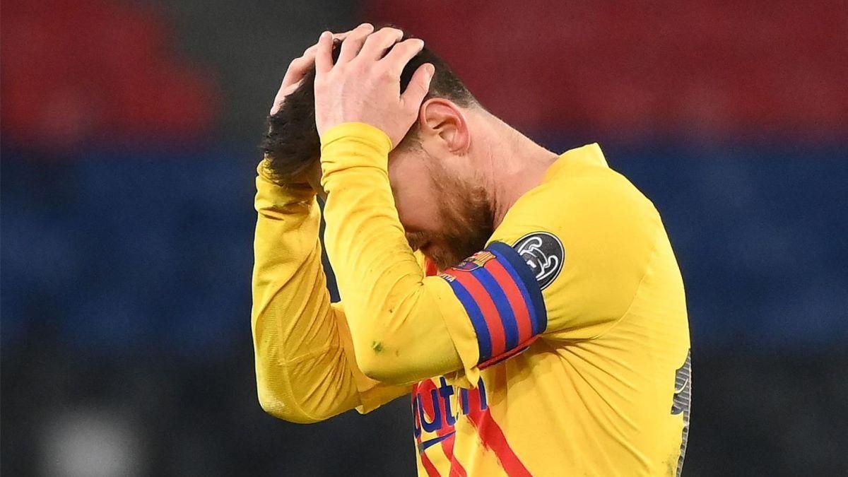 Messi, tras fallar el penalti en París. Messi, tras fallar el penalti en París.