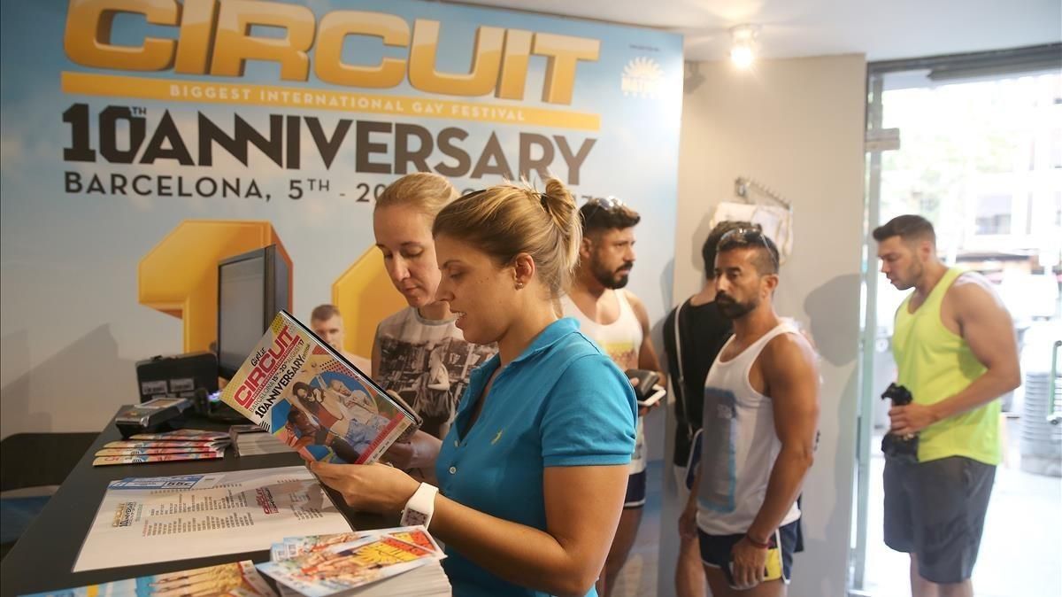 Punto de bienvenida del Circuit Festival. Punto de bienvenida del Circuit Festival.
