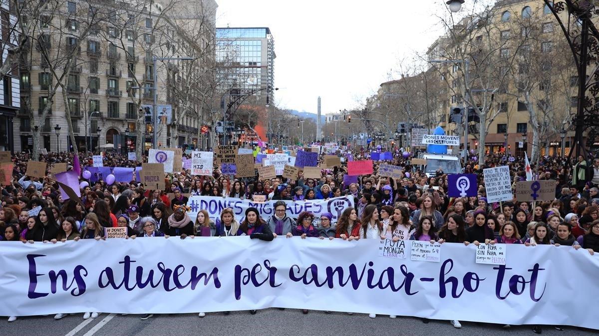 Manifestación del 8M del año pasado en Barcelona.