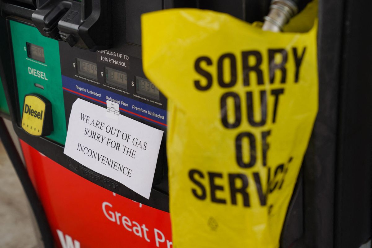 Una gasolinera fuera de servicio por el ciberataque a Colonial. Una gasolinera fuera de servicio por el ciberataque a Colonial.