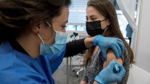 Vacunación del Covid-19 en la Fira de Barcelona 