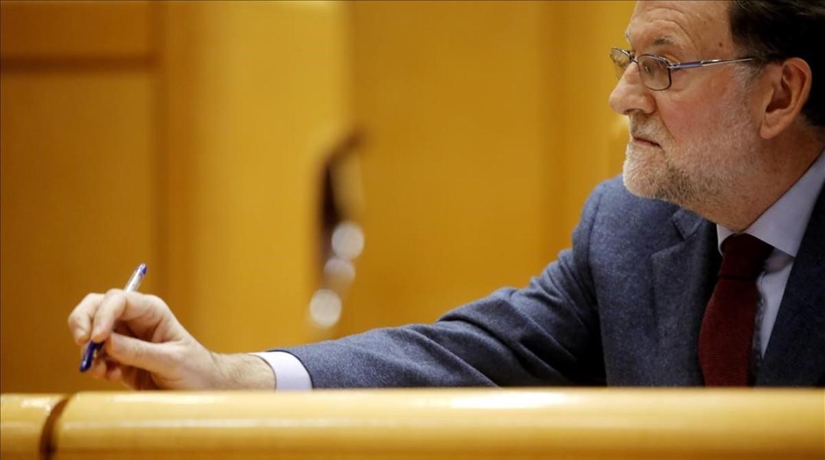 Mariano Rajoy, el pasado martes en el Senado. 