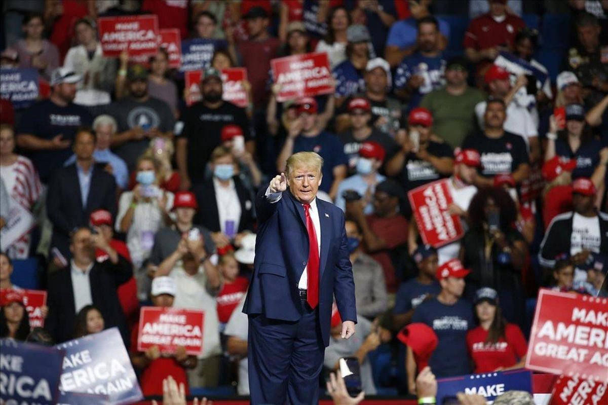 Trump, durante un mitin en Tulsa, hace unos días. Trump, durante un mitin en Tulsa, hace unos días.