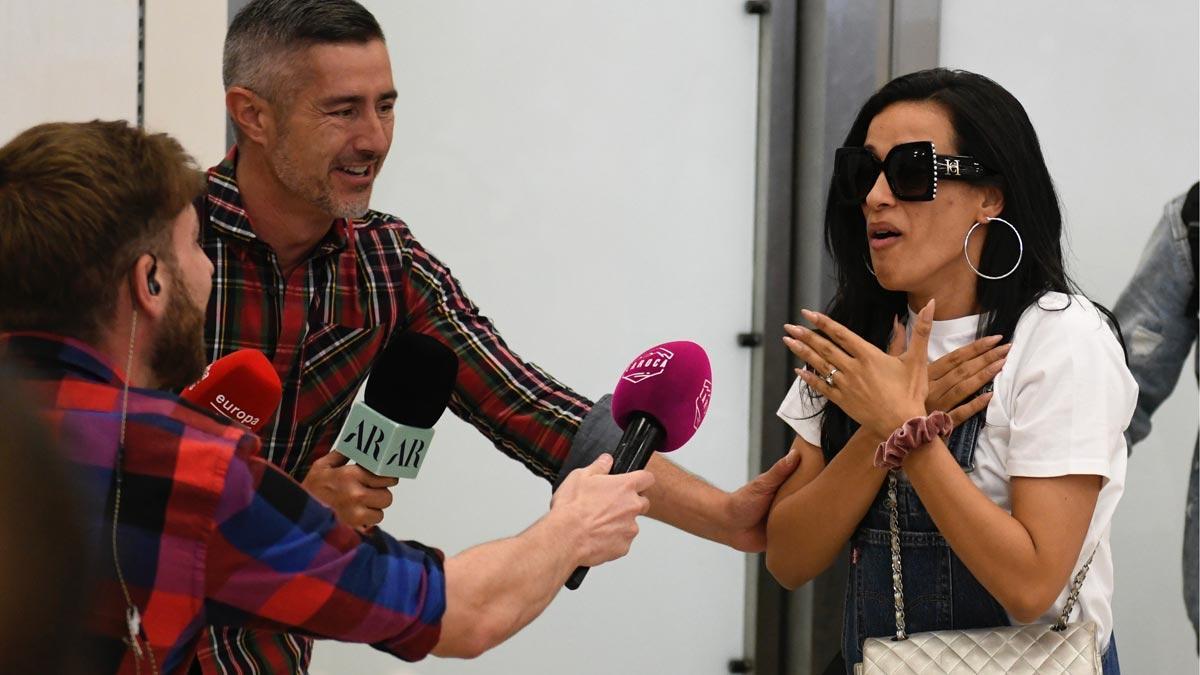 Llegada de Chanel al aeropuerto de Madrid-Barajas tras su participación en Eurovisión.
