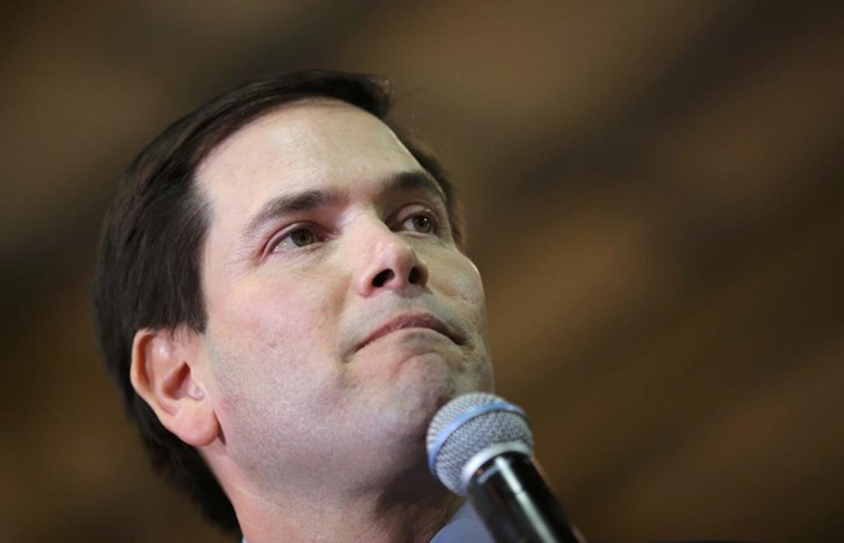  Marco Rubio, tras conocer los resultados del Supermartes, en Miami (Florida).