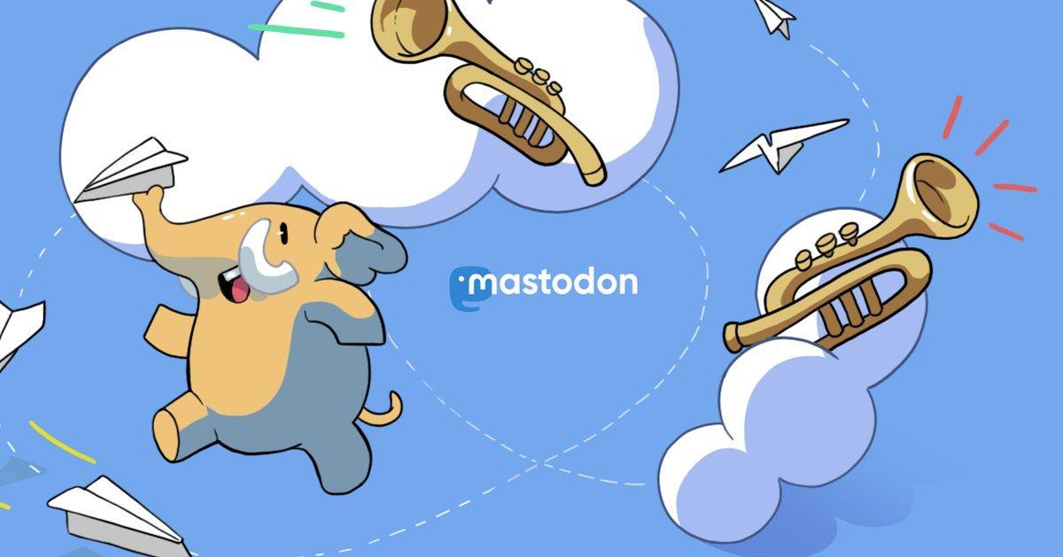 La imagen de Mastodon, competidor de Twitter.
