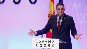 Pedro Sánchez en la presentación del proyecto España 2050.
