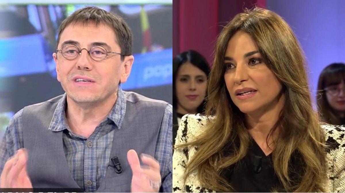 Juan Carlos Monedero dice que Mariló Montero tiene "pocas luces" por su crítica al pin antifascista de Pablo Iglesias