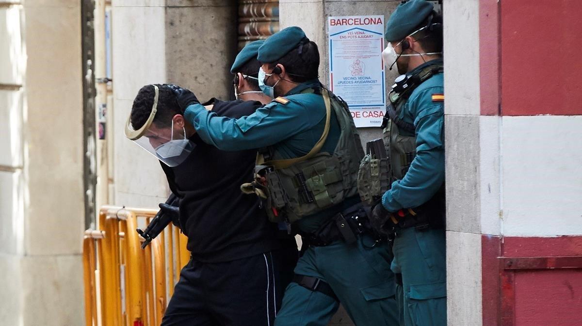 Detiención en mayo de un presunto yihadista en un domicilio de Barcelona.